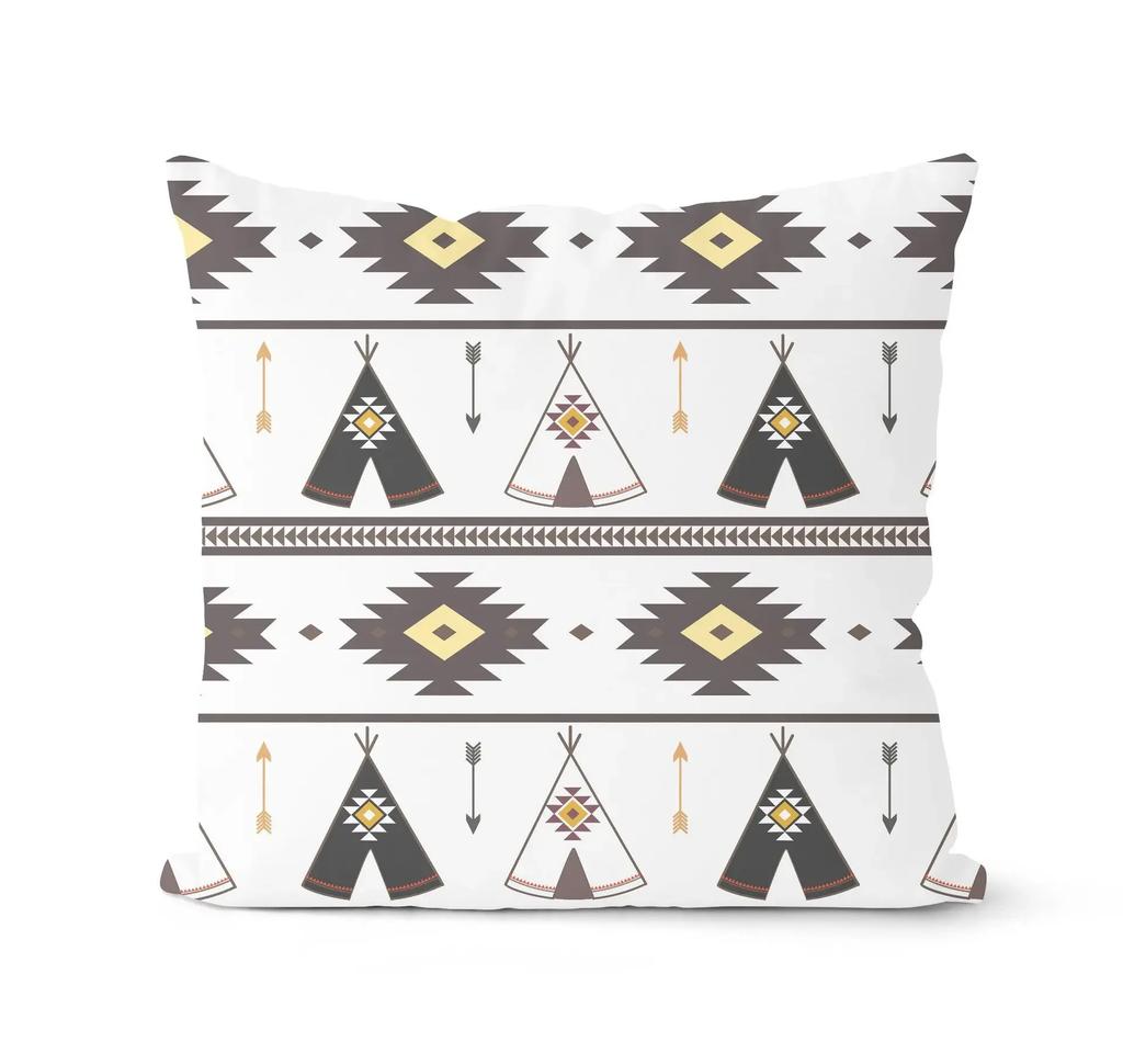 Home Decor Retro Abstract Geometric Tribal Style Print Pillowcase Sofa Pillow Cushion Cover Pillowcase Cushion Funda De Almohada