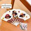 Adorable Foldable Cartoon Hand-Cranked Fan: High-Quality, Portable, Seven-Fold Design, Perfect Small Gift