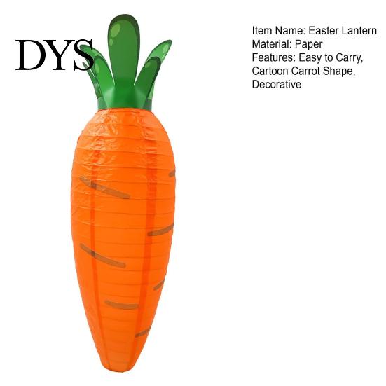 Carrot Paper Lantern Easter Easy to Carry Bright Color Cute Shape Festival Decoration Home Decor