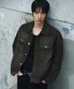 Draw Fit Low Smoke Denim Trucker Jacket [Black]