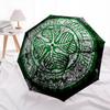 Modello del Celtic Football Club, ombrello pieghevole automatico, design portatile e pieghevole, 8 stecche, un regalo di Natale o di compleanno.