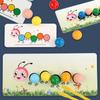 Wooden Caterpillar Clip Beads Games Montessori Toy Color Matching Parish Learning Fine Movement Training Educational Kids Toy
