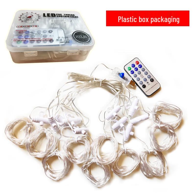 

Waterproof Color-Changing LED Curtain String Lights