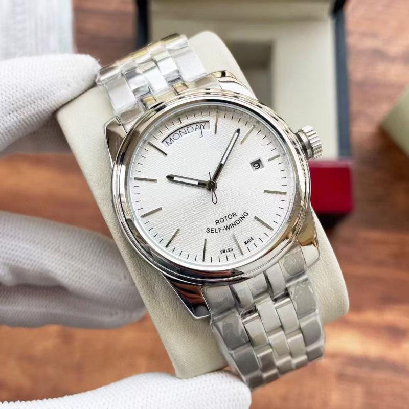 TUD Junyu Series Men s Automatic Watch, Luminous Steel Band, Double Calendar.