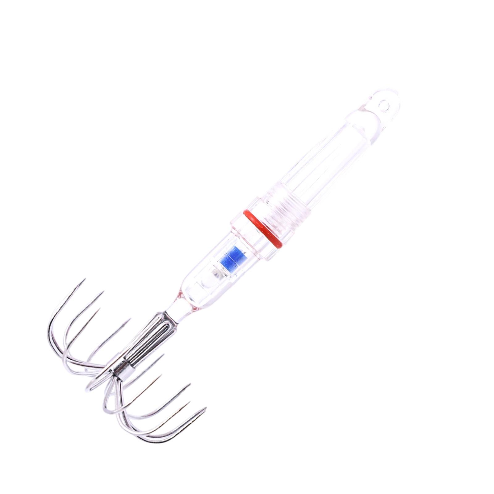 

Collapsible Squid Light Lures For Night Fishing Durability Saltwater Resistant Fishing Baits And 15kg Bearing Capacity синій