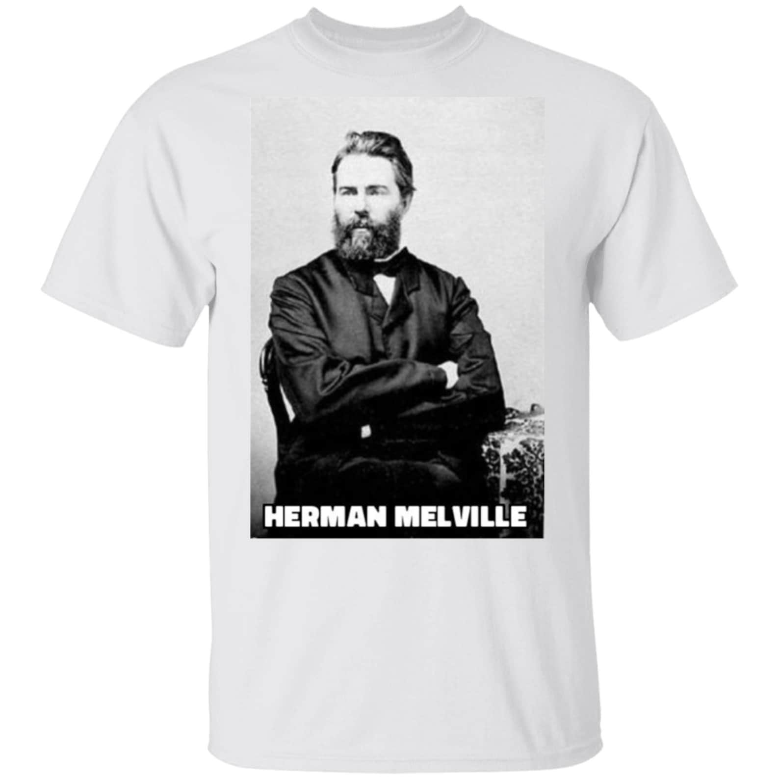 Herman Melville Moby Dick Author Tee Shirt American Classic Literature G500 5.3 oz. T shirt XL