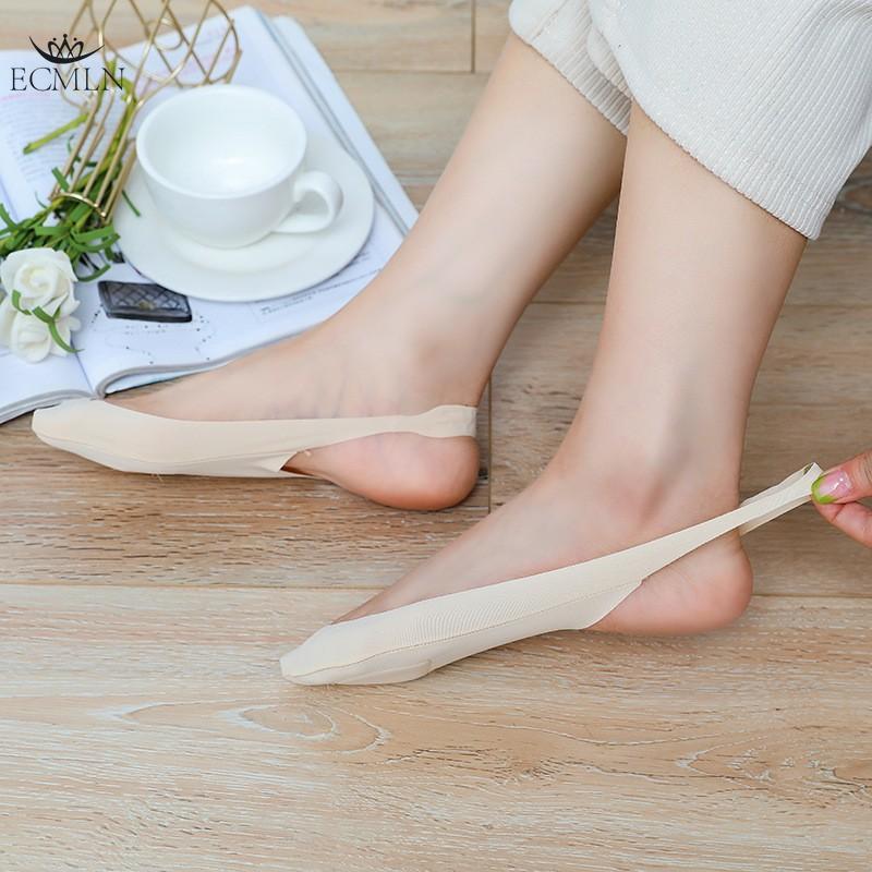 

Бесшовные невидимые носки с подтяжками и хлопковой подкладкой, тонкие шелковые носки-лодочки для женщин, летние силиконовые нескользящие носки на высоком каблуке One size бежевый