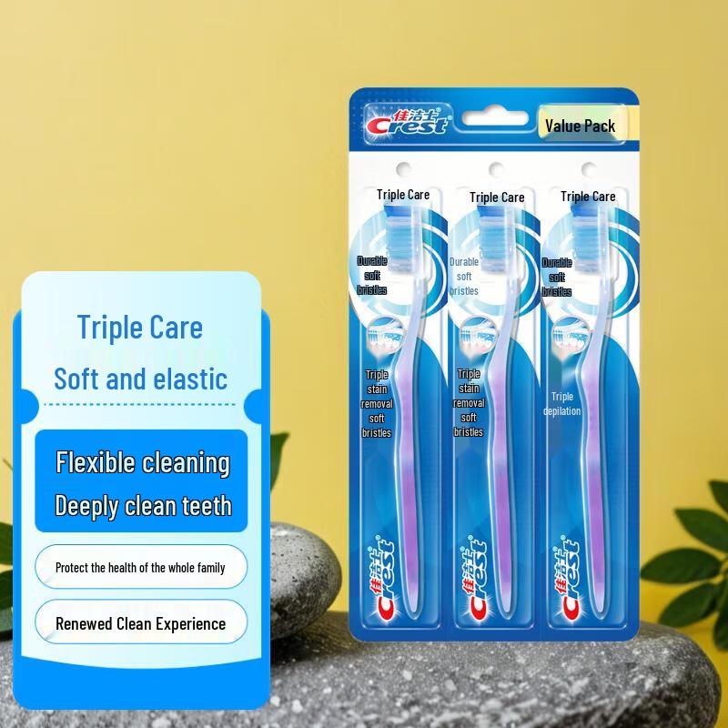 

Crest Triple Care Soft Bristle Toothbrush Small Head