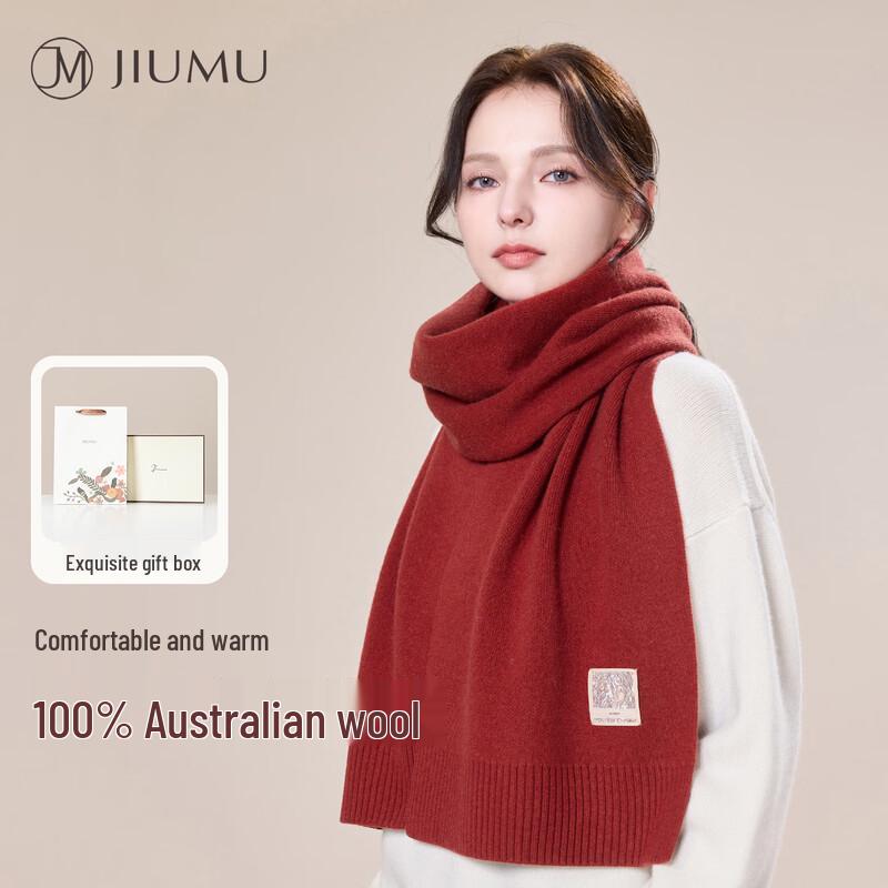 JIUMU Pure Wool Scarf & Shawl