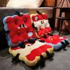 Cute Extra Thick Apple Throw Cushion Soft Velvet Comfortable Chair Cushion Cartoon Cushion Office