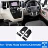 For Toyota Hiace Granvia Commuter - 2024 Carbon Fiber Interior Door Handle Bowl Cover Trim Bezel Accessories Car Styling