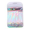 50 Stück schillernde Ziplock-Beutel, transparente Laser-Kunststoff-Wiederverschließbare Beutel für Schmuck-Display, Bastelarbeiten, Nägel, Wimpern