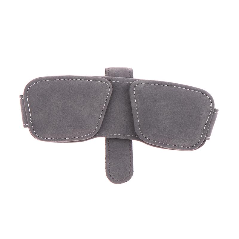 

Держатель солнцезащитных очков для солнцезащитного козырька автомобиля Магнитный замшевый зажим для солнцезащитных очков Билет Двойной зажим Аксессуары для хранения в салоне автомобиля серый