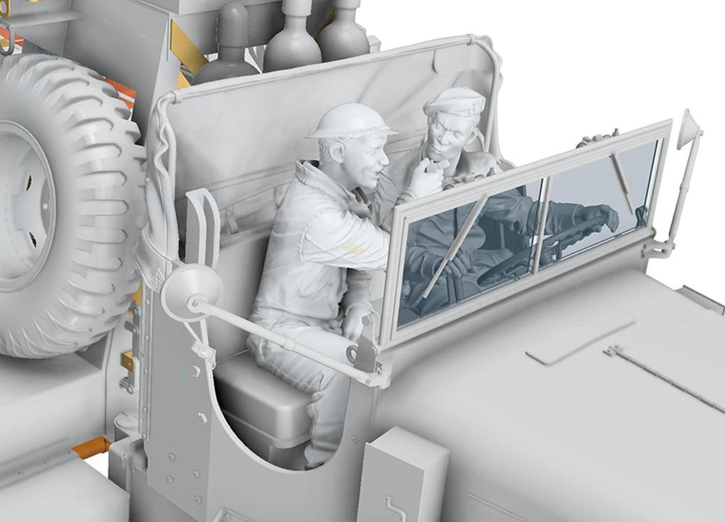 Thunder Models Escala 1/35 Caminhão de Reboque Pesado Americano Ward LaFrance M1A1, Teto Aberto, com Figura, Kit de Modelo de Plástico TB35014B (Veículo militar)