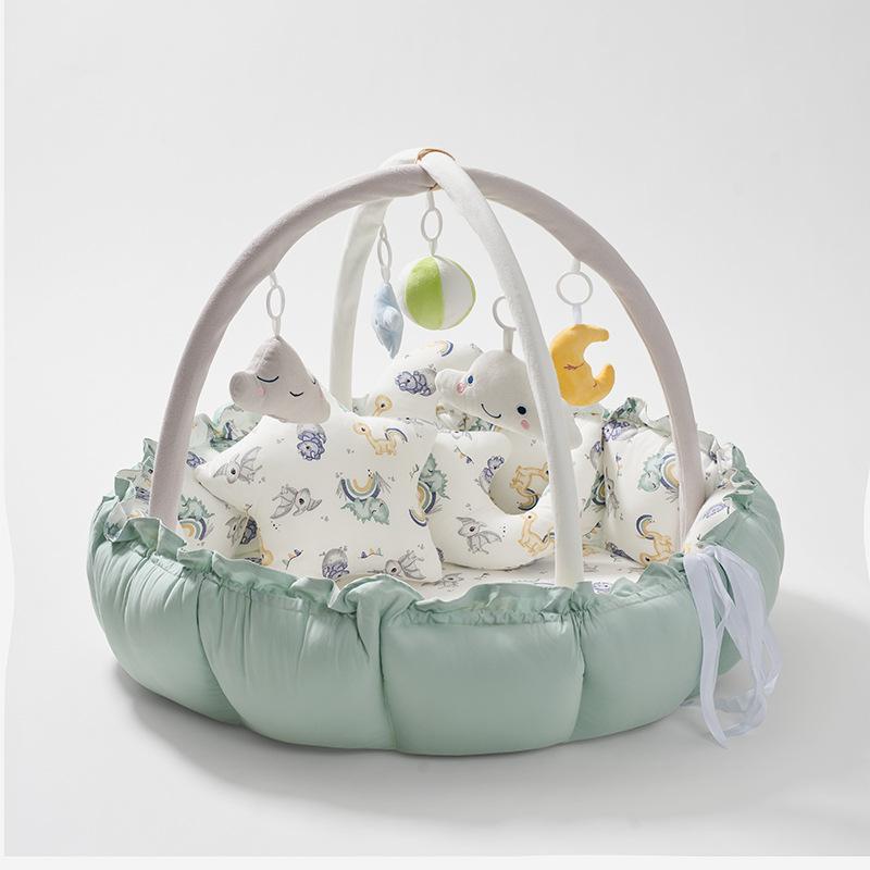 0-1Baby play mat and gym rack 3-9-121-month-old baby crawling mat, baby crib, baby toy