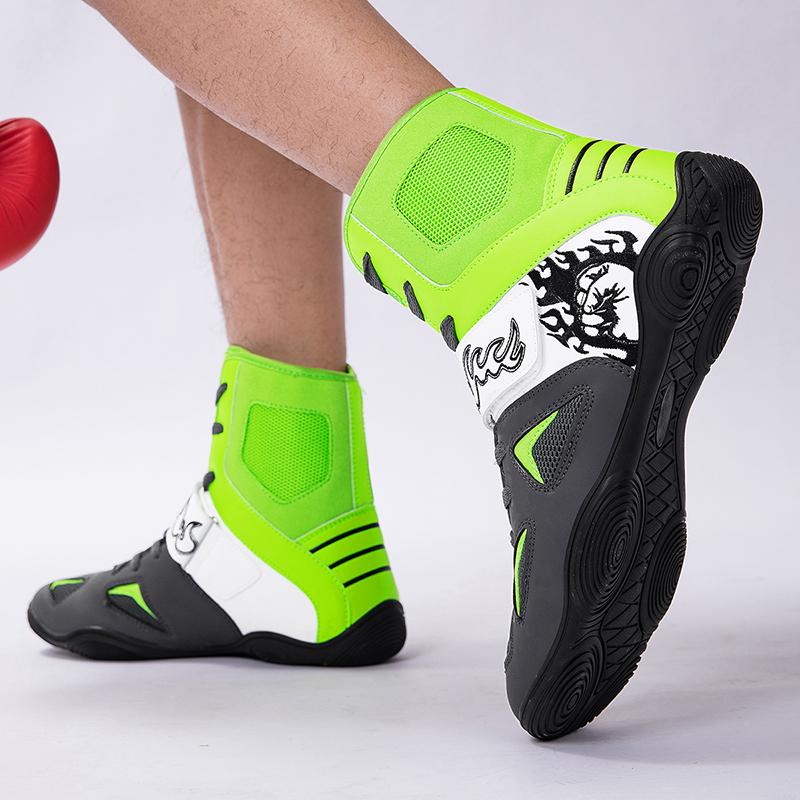 Men Boxing Shoes Brand Sneakers Training Breathable Women Outdoor Wrestling Shoes Professional High Ankle Non-Slip Boxing Boots