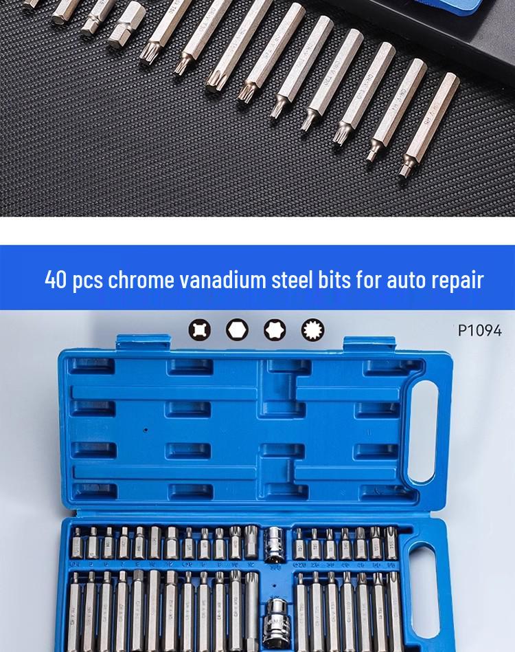 1/2'' Hex Torx Extended 12-Point Impact Socket Set