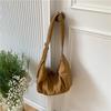 Large Capacity Nylon Shoulder Bag Women Casual Crossbody Sling Bag Lightweight Everyday Tote with Wide Adjustable Strap Crescent Bag