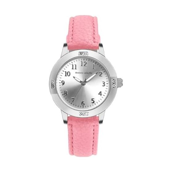 Girls Watch Women s Quartz Watch Japanese Movement Luminous Hands Arabic Numeral Dial Fashion Watch Ladies Watch (Silver x Pink)