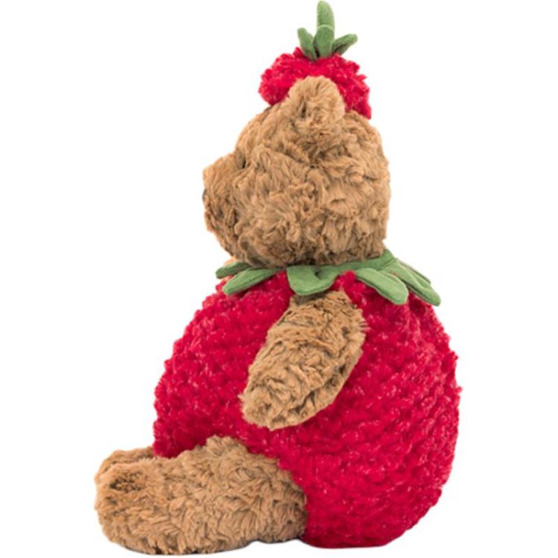 Jellycat Costume Series Barcelo Bear Strawberry Doll Plush Doll 26cm Height 36cm Length