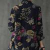 Damen Herbst Blazer Stilvolle Bedruckte Mäntel Dünne Oberteile Damen Frühling Lässig Langarm Blumenbluse Sommerhemd