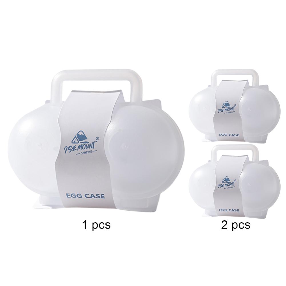 1/2Pcs 2 Grid Egg Box Portable Egg Holder Anti-fall Egg Container Anti Shake Egg Storage Box Multifunctional for Camping Picnic