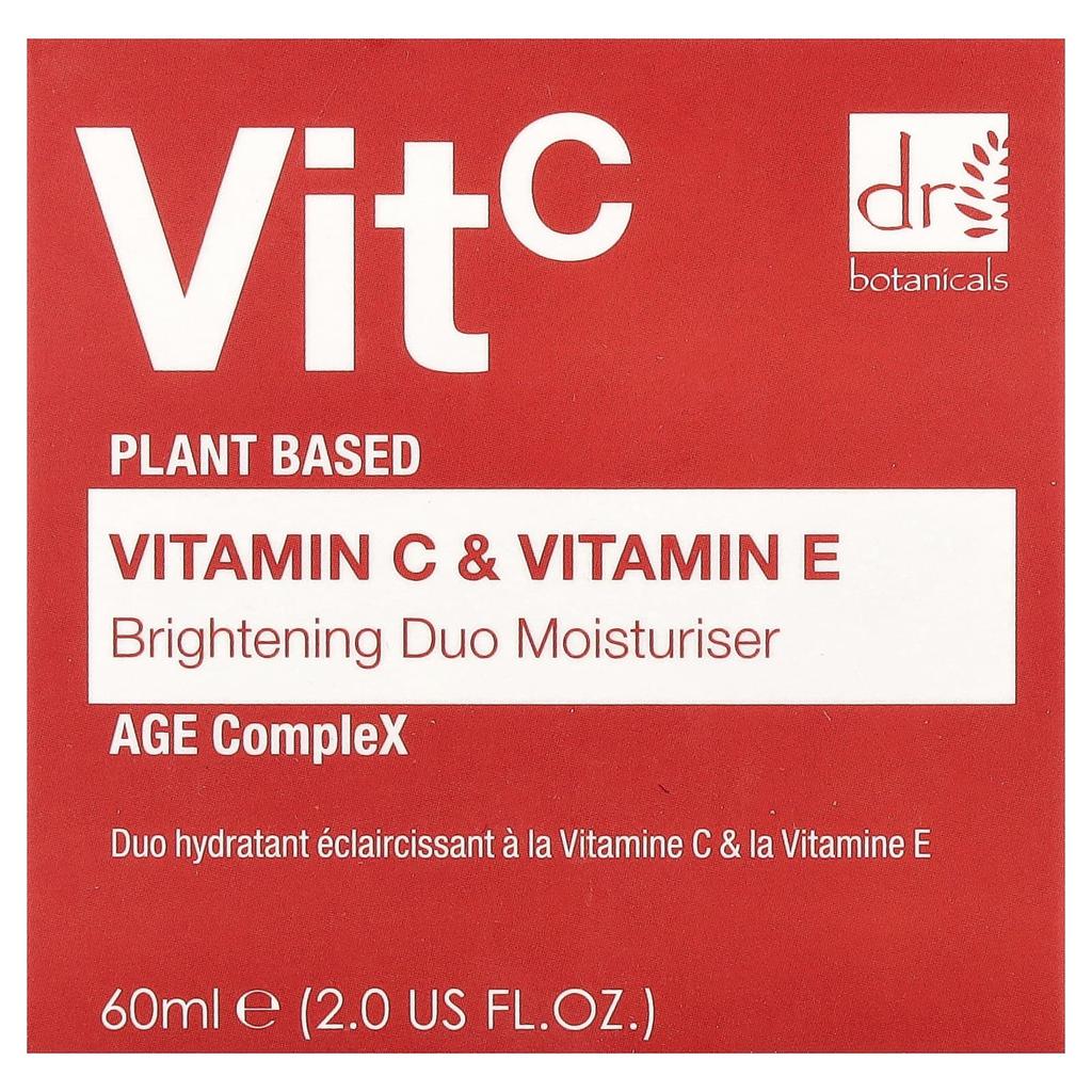 Dr. Botanicals, Vitamin C & Vitamin E, Brightening Duo Moisturizer, 60 Ml (2 Fl Oz)
