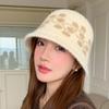 Vintage Jacquard Knitted Hat Autumn Winter Bucket Hat, Women's Hat Warm Ear Protection Beanie Wholesale