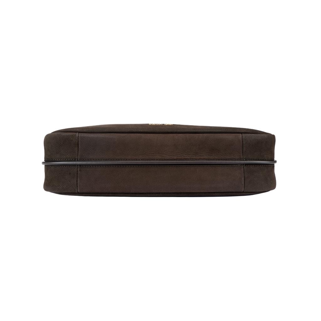 Michael Kors Nolita Brand Logo Suede Hobo Bag Women Shoulder Bag Chocolate 30F5GY5M2L-CHOCOLATE