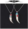 Vintage Creative Gifts Wolf Pendant Titanium Steel Necklace Teeth Set True Tibetan Mastiff Teeth Trendy Personality Jewelry