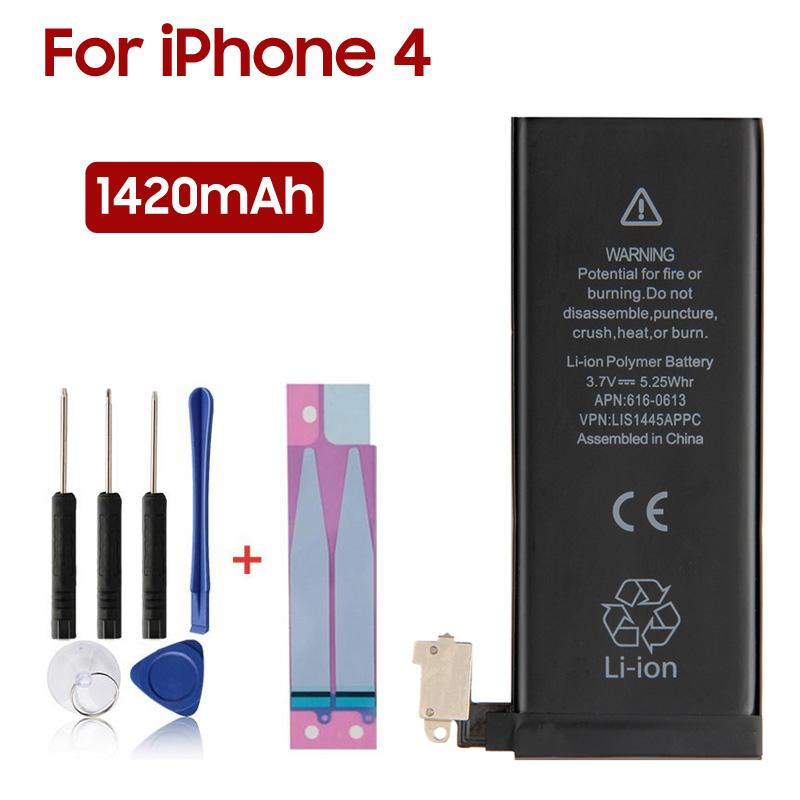 Rechargeable Lithium Battery For iPhone 4 iPhone4 iPhone 4G Phone Battery 1420mAh
