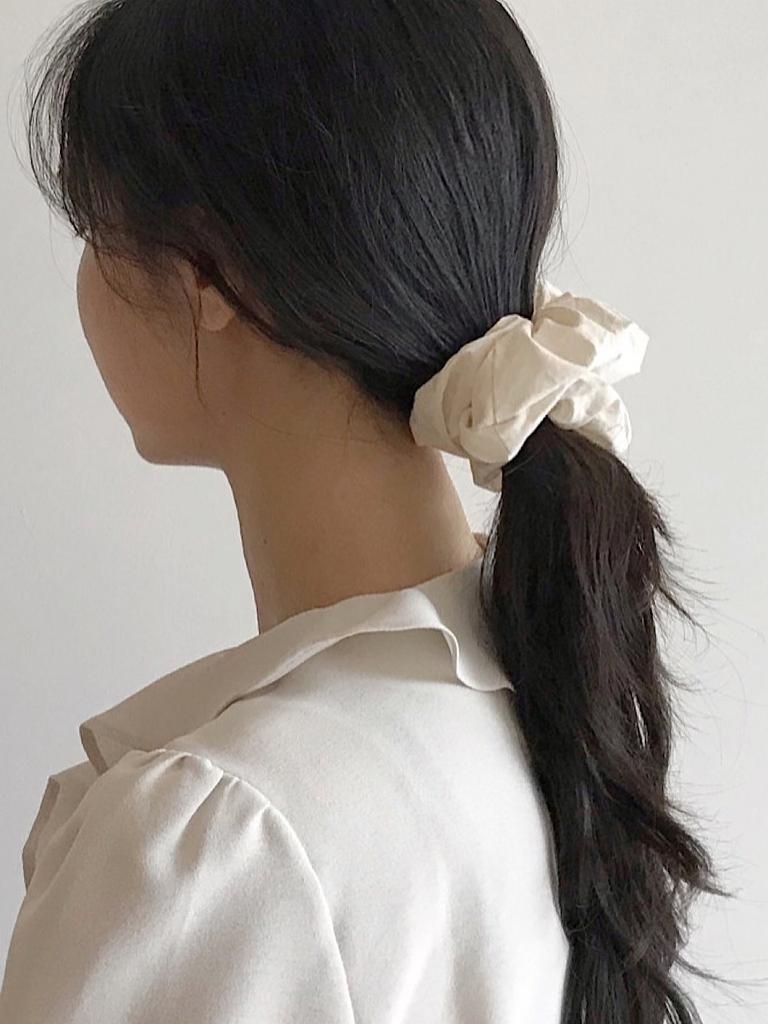 Oar Vintage Shirt Scrunchie [White]