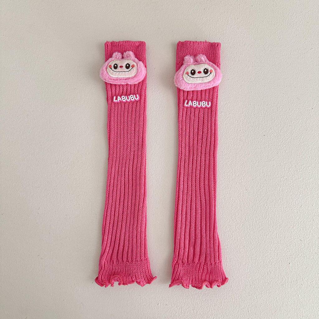 Autumn & Winter Cartoon Knit Leg Warmers: Cute Mid-Calf Ruffle Socks for Kids