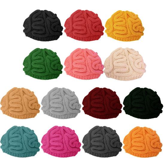 Spoof Horror Brain Knitted Hat Funny Warm Cap Party Headwear Photography Props