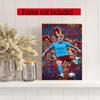 Haaland Customize Your Name Diamond Painting Round Diamond Diy Frameless Holiday Artwork Suitable For Home Office Wall Decoration