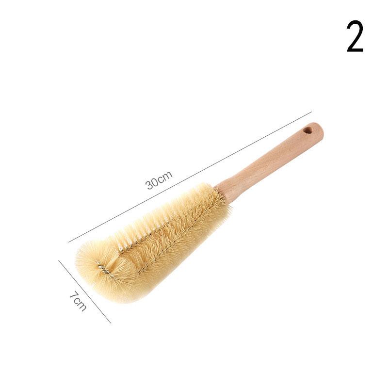 

Деревянная щетка для чистки бутылок с длинной ручкой. Кухонная чистящая чашка для напитков.