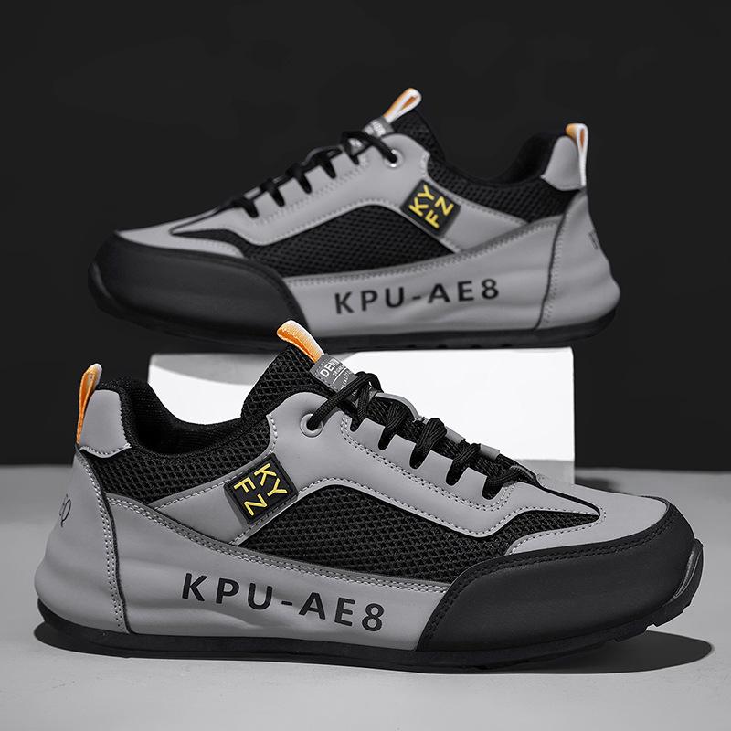 

Spring and summer lightweight casual men s shoes sports comfortable Para shoes light luxury soled shoes versatile waterproof and non-slip chef shoes 39 синий