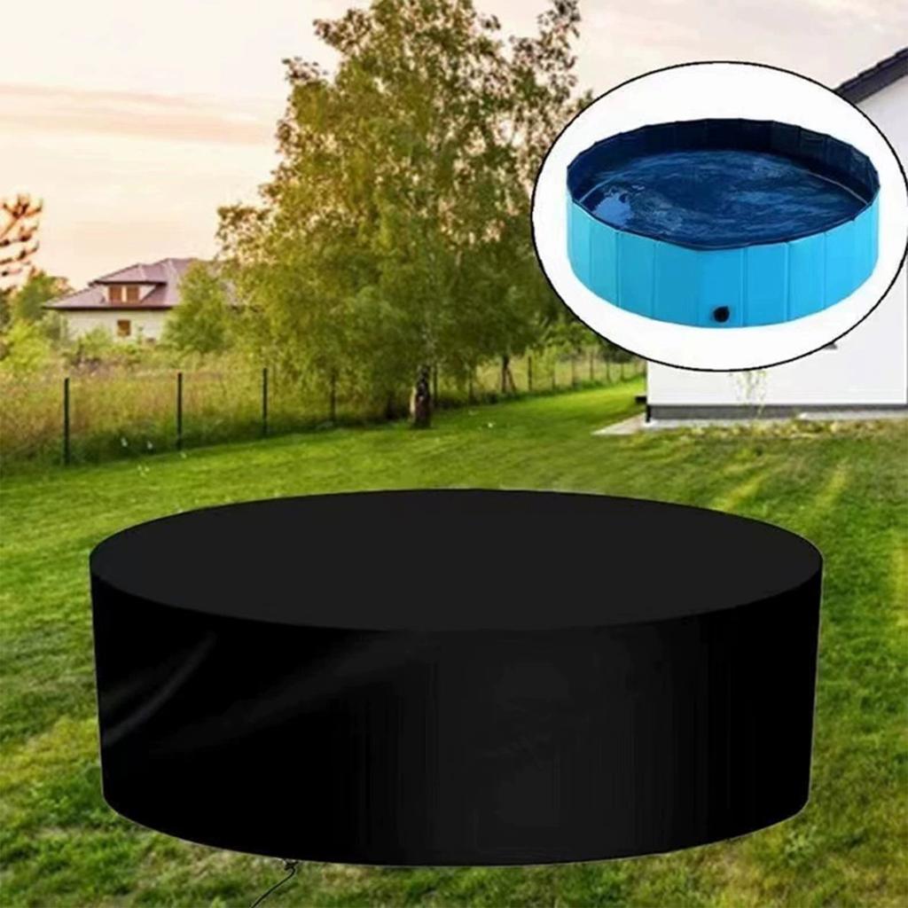 6ft Round Pool Cover, Drawstring Style, Pool Cover For Above Ground Pools, Solid And Tear Resistant