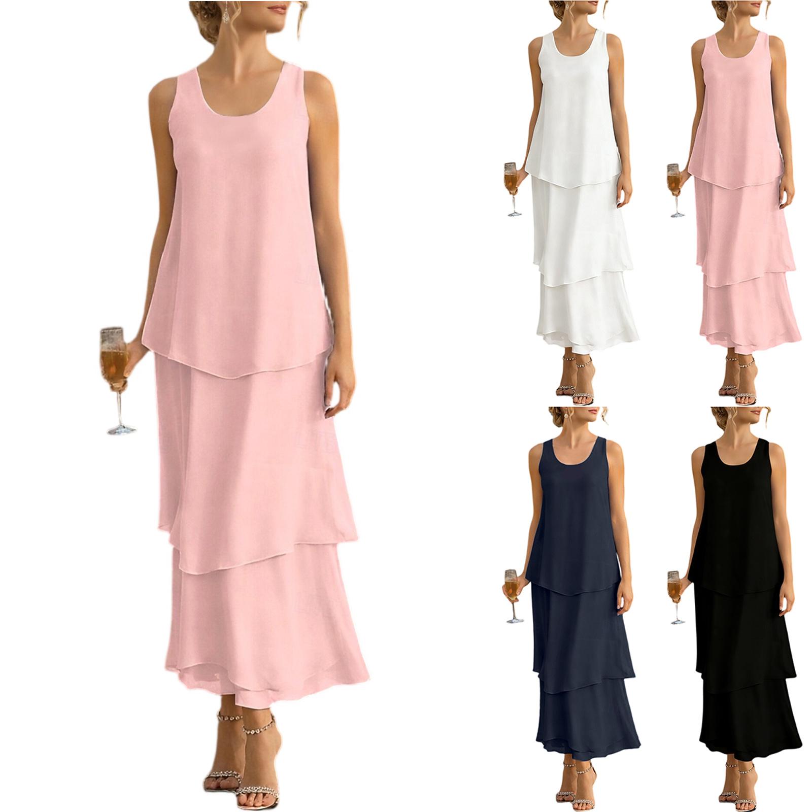 Women s Striped Shirt Dress Sleeveless Button Front Casual Loose Fit Dress L розовый