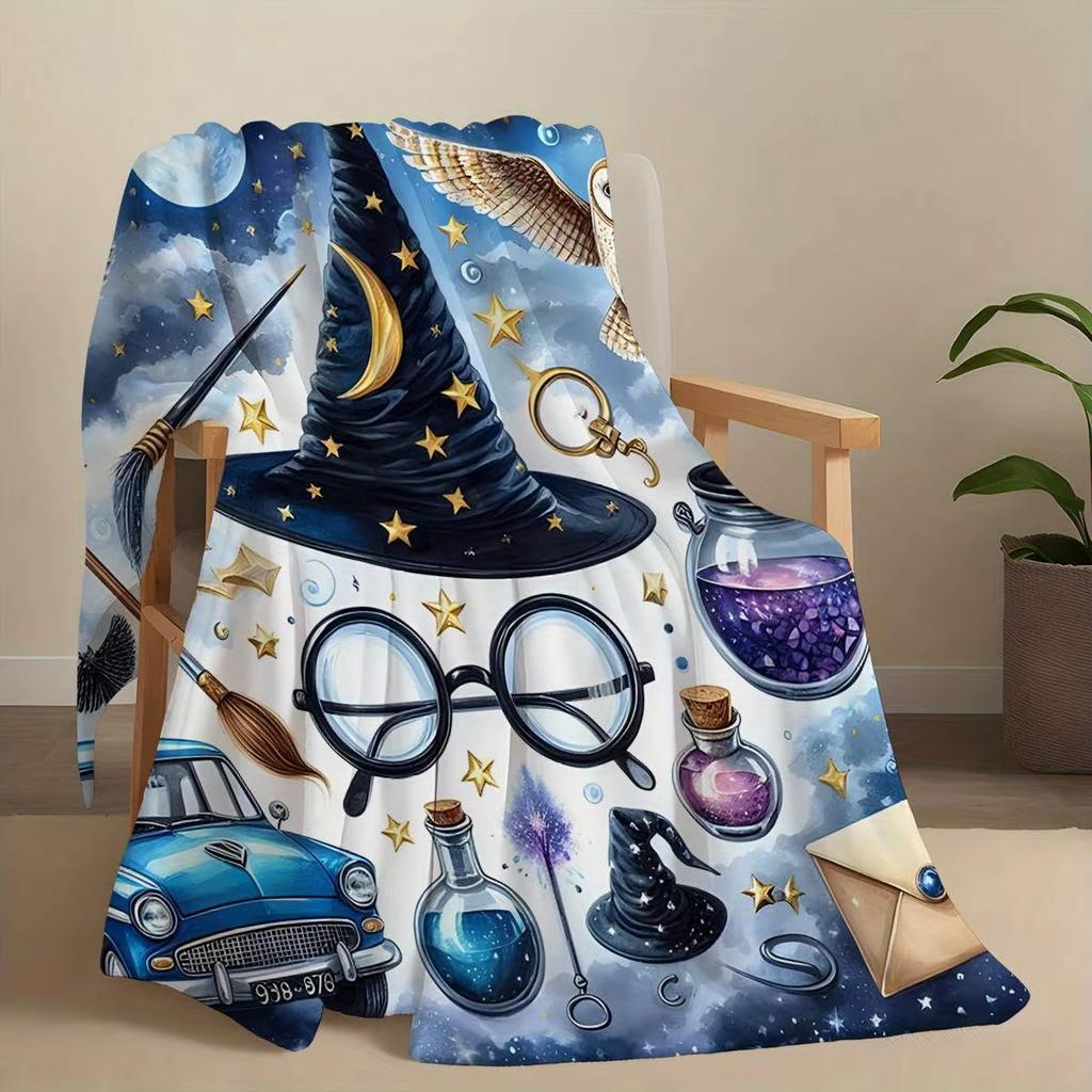 VIKAMA Magic Fantasy Print Cover Blanket Bedroom Living Room Office Car Cover Blanket Home Room Decoration Wall Decor