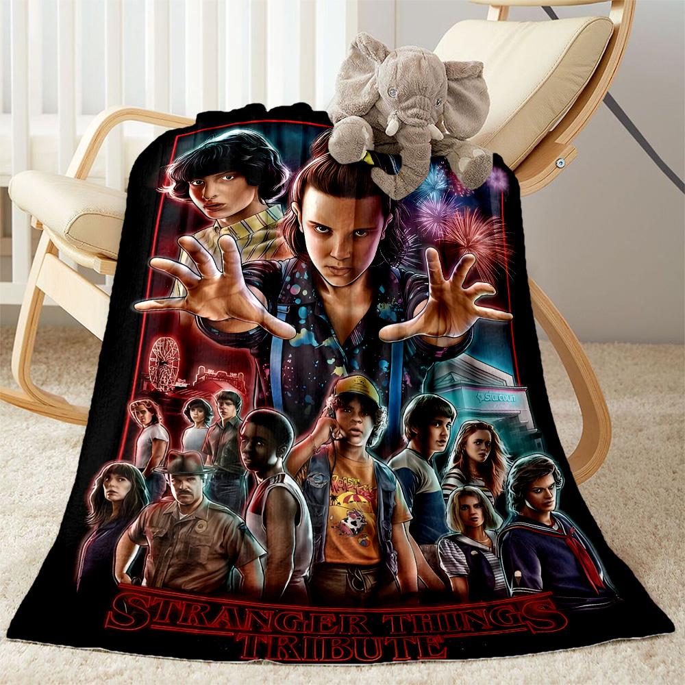 Stranger Things  Blanket Suitable for sofas,travel, living rooms also a good gift for friends and family Suitable for all seasons.