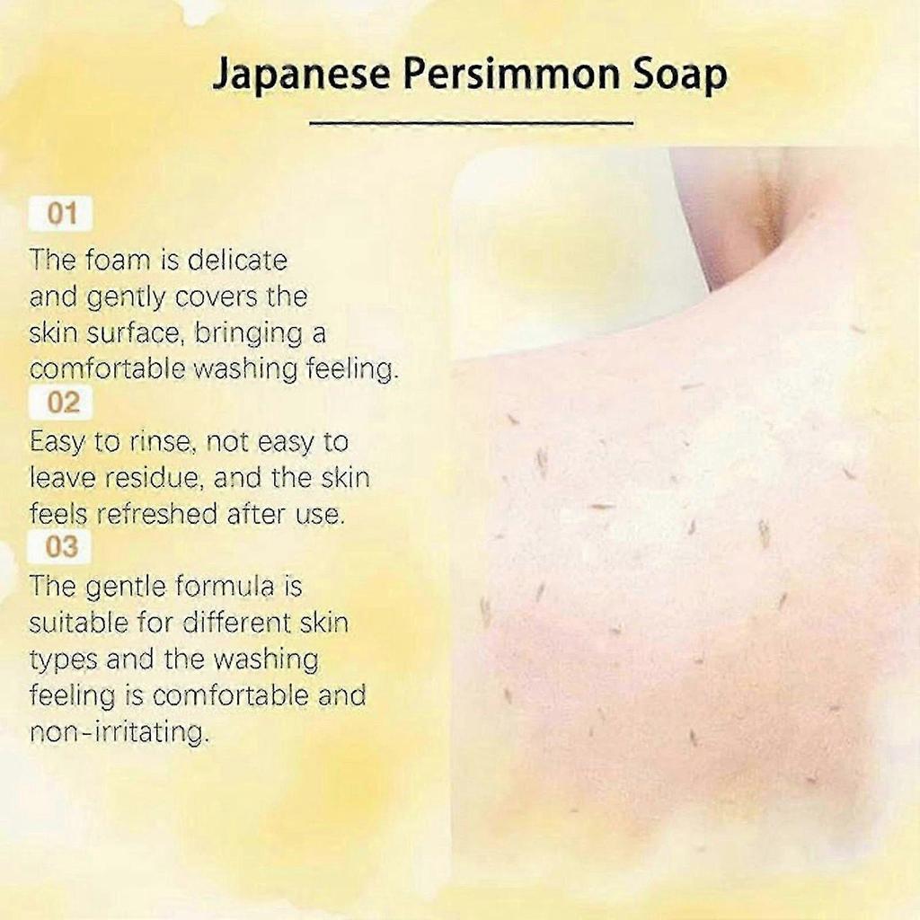 1-3X Swarva Persimmon Soap Bar Body Odor Control Deodorant Soap for Men & Women