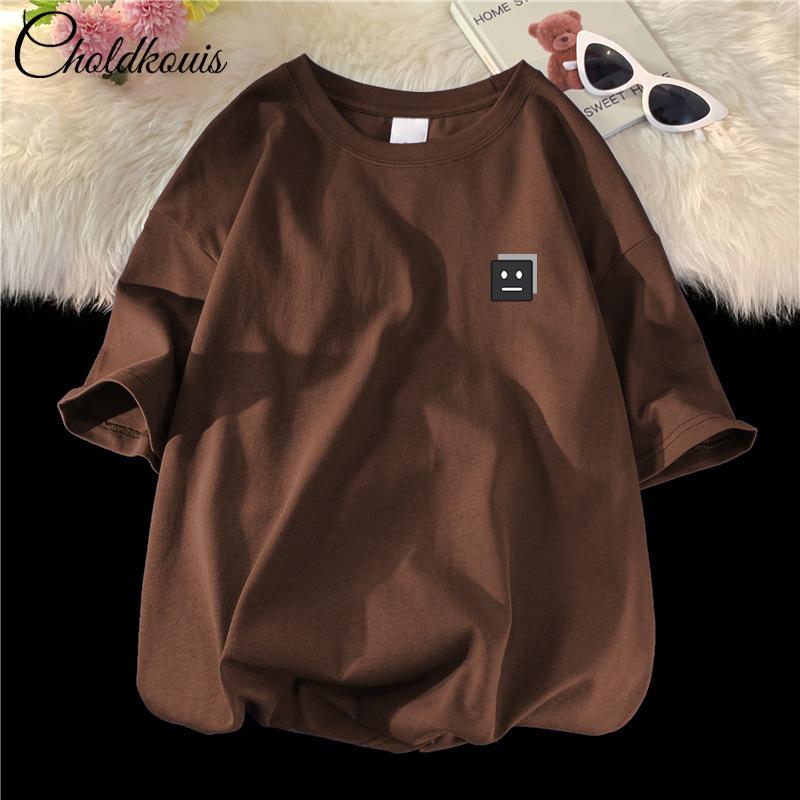 T-shirt Men's Short Sleeved New Loose Casual Korean Trendy Clothes Men's Printed Round Neck Pattern Fashionable