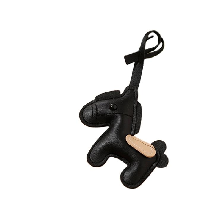 Artistic Horse Accent PU Keychain Accessory Wear Resistant Practical Key Organiser Charm with Delicate Craftsmanship
