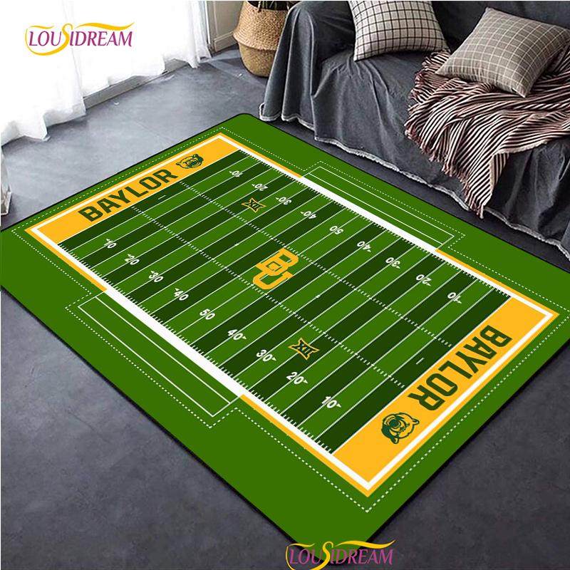 Personalisierter American Football Court Teppich, Teppich für Wohnzimmer Schlafzimmer Dekoration, Kinder Küche Badezimmer Rutschfeste Bodenmatte Alfombra