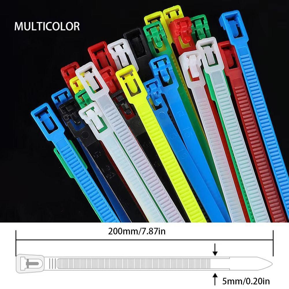 100 PCS Durable Self-locking Zip Ties Multi Purpose Car Instrument Zip Ties for Auto Repairing