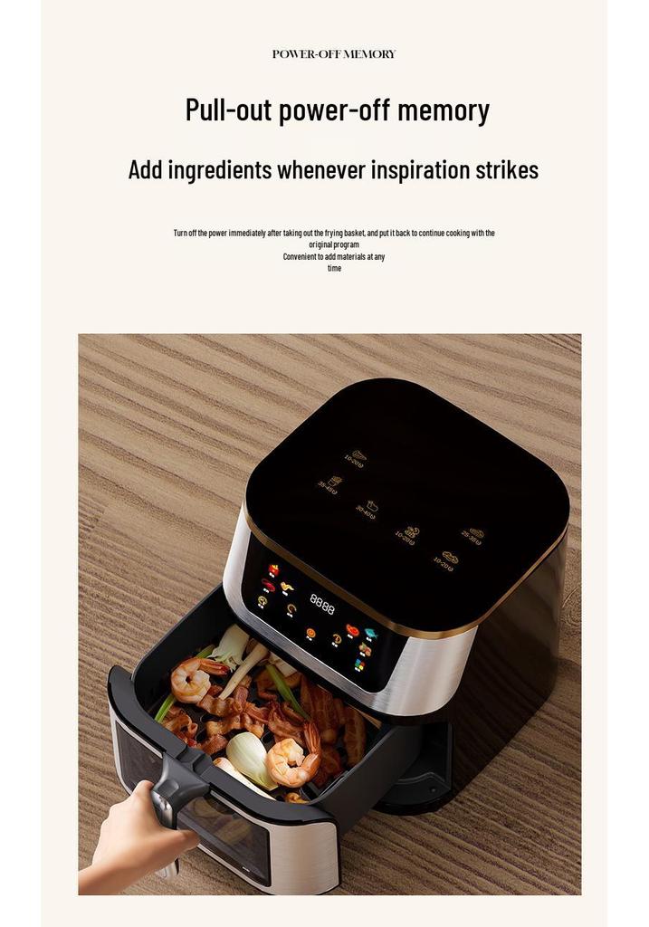 Large Capacity Stainless Steel Multifunctional Air Fryer with Smart Pressure Technology
