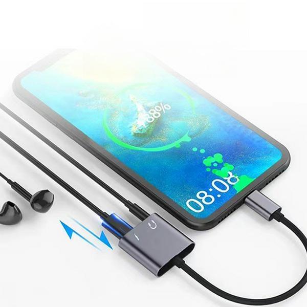 Beline Adapter Rozdzielający Usb-C Na    Usb-C/Jack 3,5Mm 60W Czarny/Black Dac Blnaa01