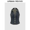 Women's Washed Denim Button-Up Shirt