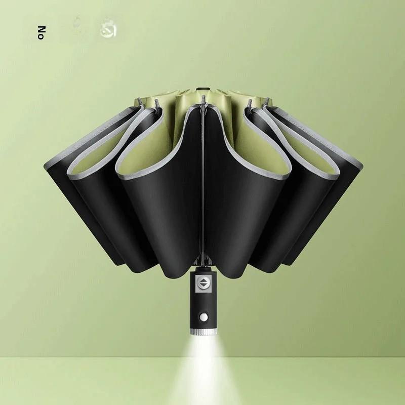 Automatic Adjustable LED Umbrella Anti-Uv Super Large Outdoor Car Rain Umbrella Business Sunny And Rainy Umbrella Wholesale